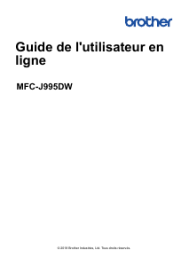 Mode d’emploi Brother MFC-J995DW(XL) Imprimante multifonction