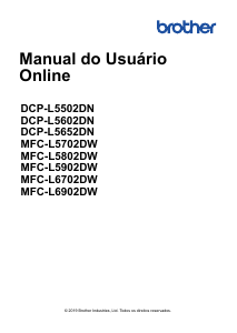 Manual Brother MFC-L5802DW Impressora multifunções