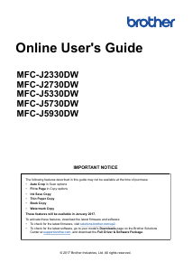 Manual Brother MFC-J2730DW Multifunctional Printer