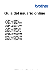 Manual de uso Brother DCP-L2550DN Impresora multifunción