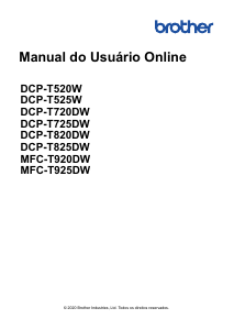 Manual Brother DCP-T720DW Impressora multifunções
