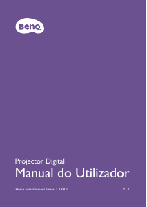 Manual BenQ TK810 Projetor