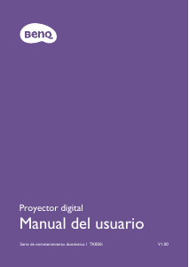 Manual de uso BenQ TK850i Proyector