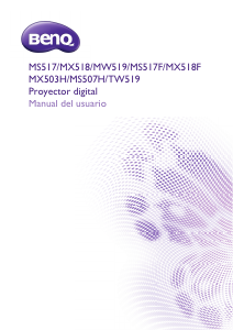 Manual de uso BenQ TW519 Proyector