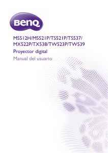 Manual de uso BenQ TW523P Proyector