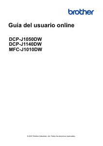 Manual de uso Brother DCP-J1140DW Impresora multifunción