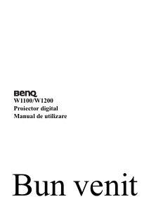 Manual BenQ W1200 Proiector
