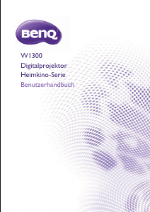 Bedienungsanleitung BenQ W1300 Projektor