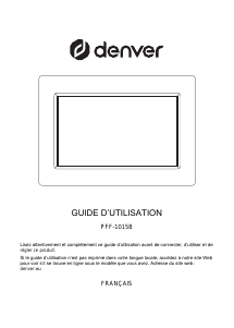 Mode d’emploi Denver PFF-1015W Cadre photo numérique