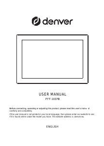 Manual Denver PFF-1037W Digital Photo Frame