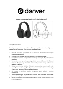 Instrukcja Denver BTC-413 Słuchawki