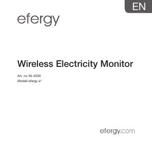 Manual Efergy e2 Energy Meter