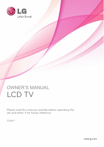 Manual LG 47CS560 LCD Television