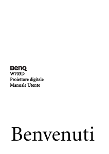 Manuale BenQ W703D Proiettore