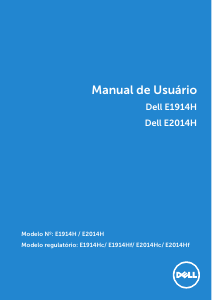 Manual Dell E1914H Monitor LCD