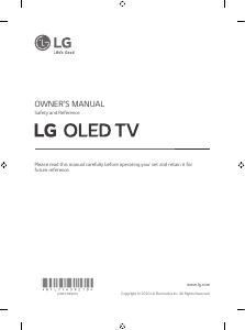 Handleiding LG OLED65BXRLB OLED televisie