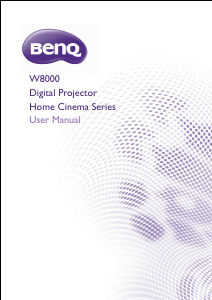Manual BenQ W8000 Projector