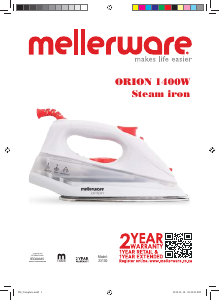 Manual de uso Mellerware 23130 Orion Plancha