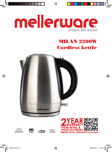 Mode d’emploi Mellerware 22350D Milan Bouilloire