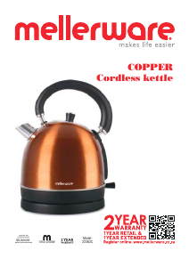 Manual de uso Mellerware 46042CO Copper Hervidor