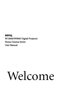 Manual BenQ W9000 Projector