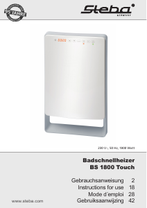 Handleiding Steba BS 1800 Touch Boiler