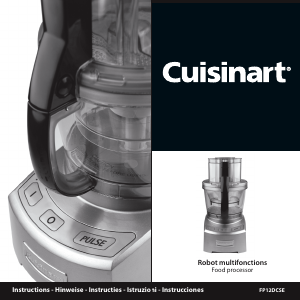 Manual de uso Cuisinart FP12DCSE Elite 2.8 Robot de cocina