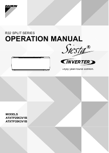 Manual Daikin ATXTP35K3V1B Air Conditioner