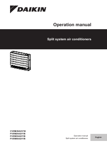 Manual Daikin CVXM20A2V1B Air Conditioner