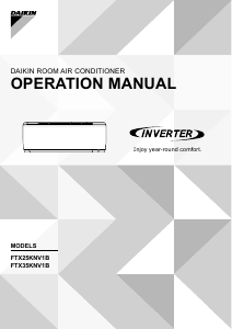 Manual Daikin FTX25KNV1B Air Conditioner