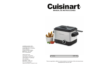 Manual de uso Cuisinart CDF-100 Freidora