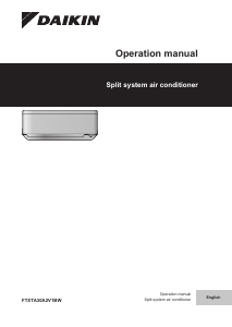 Manual Daikin FTXTA30A2V1BW Air Conditioner