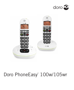 Manuale Doro PhoneEasy 100w Telefono senza fili