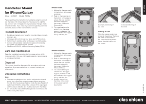 Manual Clas Ohlson 7015M Phone Mount