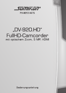 Bedienungsanleitung Somikon DV-920.HD Camcorder
