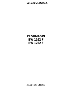 Kasutusjuhend Electrolux EW1162F Pesumasin