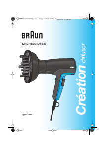 Руководство Braun CPC 1600 DFB6 Creation Фен