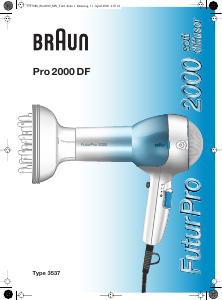 Manual de uso Braun Pro 2000 DF FuturPro Secador de pelo