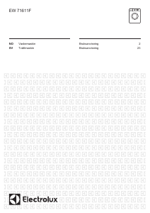 Bruksanvisning Electrolux EW71611F Vaskemaskin