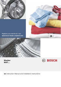 Handleiding Bosch WAT2846XZA Wasmachine
