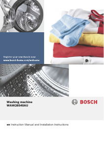 Handleiding Bosch WAW28540AU Wasmachine