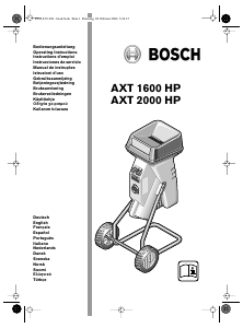 Brugsanvisning Bosch AXT 1600 HP Kompostkværn