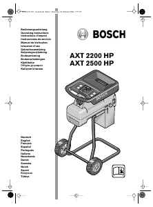 Mode d’emploi Bosch AXT 2200 HP Broyeur à végétaux