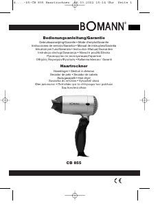 Manual Bomann CB 855 Secador de cabelo