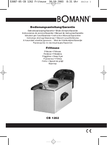 Manual de uso Bomann CB 1262 Freidora