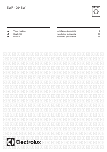 Rokasgrāmata Electrolux EWF1294BW Veļas mašīna