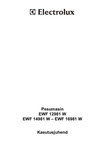 Kasutusjuhend Electrolux EWF14981W Pesumasin
