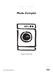 Mode d’emploi Electrolux EWF1870 Lave-linge