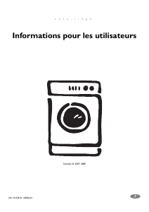 Mode d’emploi Electrolux EWF1880 Lave-linge