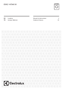 Manual de uso Electrolux EWG147540W Lavadora